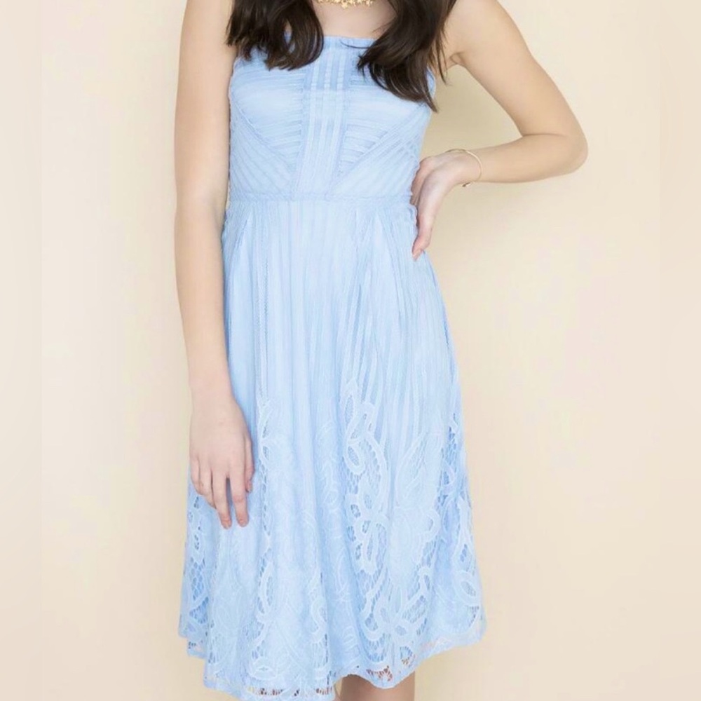 NWT Francesca’s Blue Lace Dress
